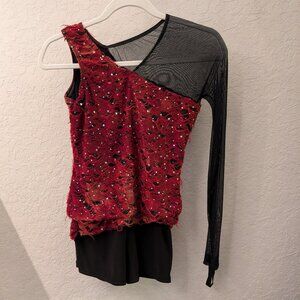 Weissman Red and Black Dance Costume
